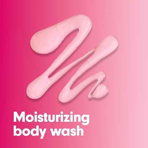 Softsoap Moisturizing Body Wash and Shave Gel, Creamy Strawberry Scent, 20 fl oz Bottle (Pack of 4)