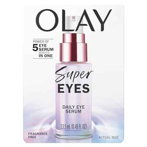 Olay Super Eye Serum - Vitamin C, Caffeine, Niacinamide, Amino Peptide, Aloe Vera - Brightens Dark Circles, Anti-Wrinkle, Anti-Aging, Brightening, Smooths Fine Lines, Firming, Hydrating, 0.45 Oz