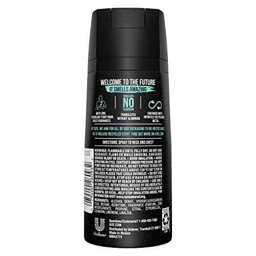 AXE Apollo Body Spray Deodorant for Long-Lasting Odor Protection, Sage & Cedarwood Deodorant for Men Formulated Without Aluminum 4oz 4 Count
