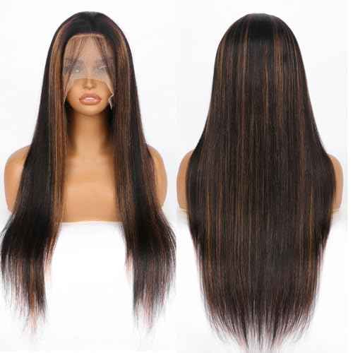 Highlight Ombre Lace Front Wig Human Hair 180 density 22 inch straight wigs human hair 13x4 lace front wigs human hair wigs for black women