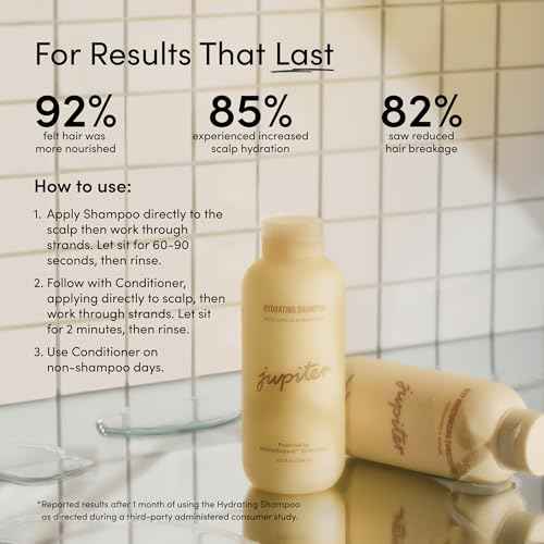 Jupiter Hydrating Shampoo and Conditioner Set ? Moisturizing, Nourishing, and Strengthening Hair Care ? Daily Scalp & Hair Hydration ? Color-Safe, Sulfate-Free, Paraben-Free, 9.5 fl. oz. each