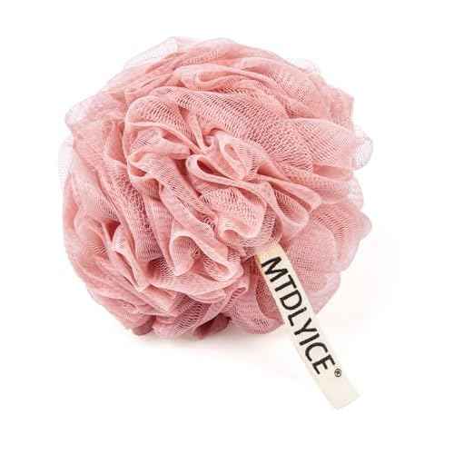 Loofah Sponge, XXL Large Loofah 100g 4 Pack, Bath Sponge Soft Mesh Shower for Men, Body Scrub, Shower Pouf Bath Accessories, for Body Wash, Soap (Red Soil)