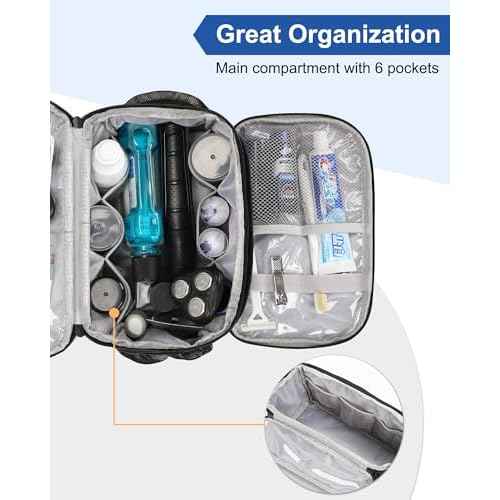 Relavel Toiletry Bag for Men, Hanging Toiletries Bag for Women Water Resistant Dopp Kit Shaving Bag, Travel Essentials Large Capacity Organizer Case for Toiletries Accessories, Black