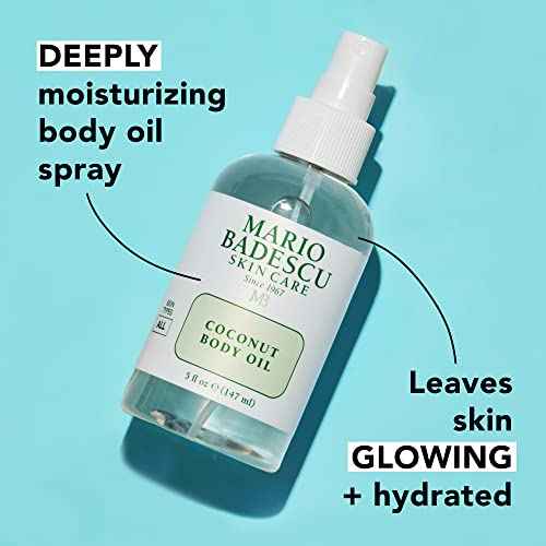 Mario Badescu Coconut Body Oil Enriched with Coconut Oil & Shea Butter | Lightweight Skin Care for Hydrating and Moisturizing After Shower Massage