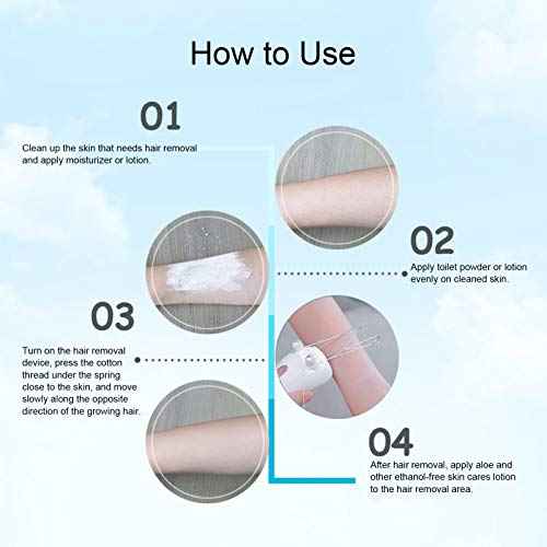 Cotton Thread Epilator Electric Cotton Thread Epilator Facial Epilator Hair Removal Machine Hair on Face & Chin[]