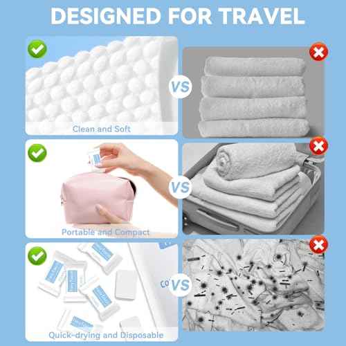 Compressed Towels Tablets 11.8¡±x11¡± (50 Count), Portable Compressed Disposable Washcloths for Travel, Soft Compressed Face Towel for Facial Daily Wash & Outdoor Activities Clean, Single Use