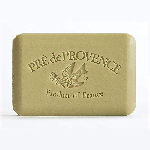 Pre de Provence Artisanal Soap Bar, Enriched with Organic Shea Butter, Natural French Skincare, Quad Milled for Rich Smooth Lather, Green Tea, 8.8 Ounce