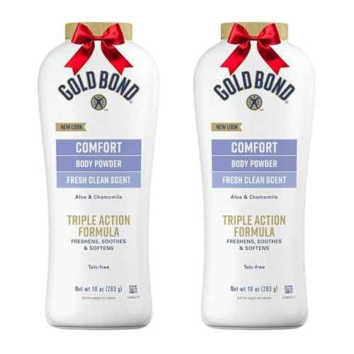 Gold Bond Comfort Body Powder, 10 oz., Talc-Free, Fresh Clean Scent With Aloe & Chamomile, Pack of 2