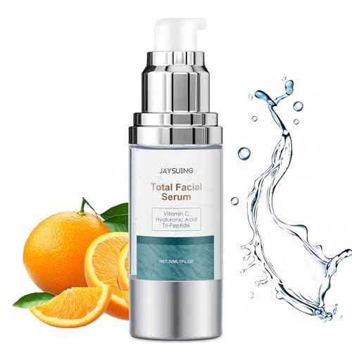 Super Vitamin C Face Serum, with Vitamin C, Hyaluronic Acid, Tripeptides, firms and lifts skin, Targets Dark Spots and Wrinkles, total package serum, Anti-Aging Formula for Mature Skin -1 fl. oz
