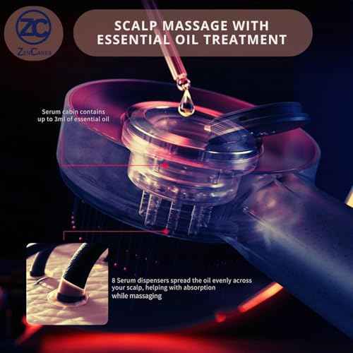 3 in 1 Hair Scalp Massager & Oil Applicator for Hair Growth, Electric Hair Brush with Oil Dispenser, Scalp Massager. (Red)