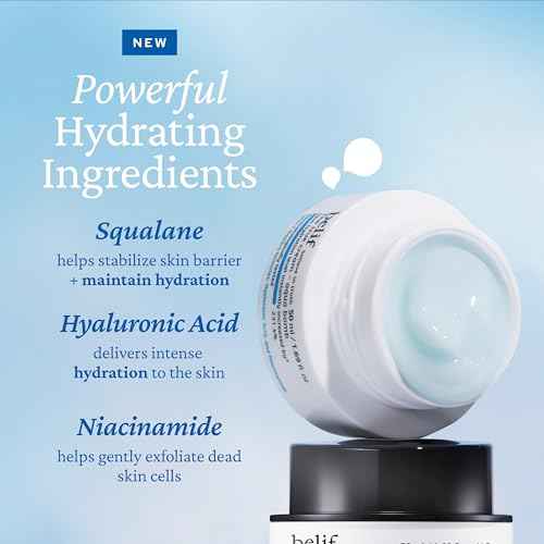 belif Aqua Bomb ? Daily Niacinamide Hydrating Moisturizer, Lightweight Plumping Facial Cream with Hyaluronic Acid & Squalane, Cooling Effect, Anti-Aging Korean Skincare, 0.84 fl oz (25ml)