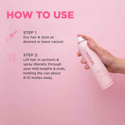 PUFF.ME Volumizing Dry Texture Spray for Hair by DESIGNME | Light Hold Hairspray for Straight or Wavy Hair | Color Safe Fine Hair Texture Spray | Paraben and Sulfate Free Hair Texturizer, (7 Oz)