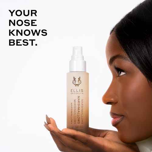 Ellis Brooklyn MARSHMALLOWS Hair And Body Fragrance Mist - Gourmand Perfume Mist with Marshmallow, Caramel Accord, & Milky Musks, Vegan Perfume Made In The USA, 50ml 1.7 Fl Oz