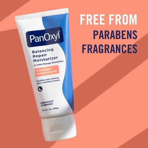 PanOxyl Before Bed Skincare Routine Bundle - Acne Foaming Wash Benzoyl Peroxide 10%, PM Overnight Spot Patches & PM Balancing Repair Moisturizer