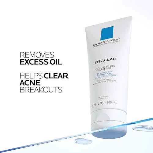 La Roche-Posay Effaclar Medicated Gel Cleanser, 2% Salicylic Acid Cleanser + LHA + Glycerin, Dermatologist Tested Foaming Acne Face Wash, Clear & Prevent Acne Breakouts, Oil Free, Targets Excess Oil