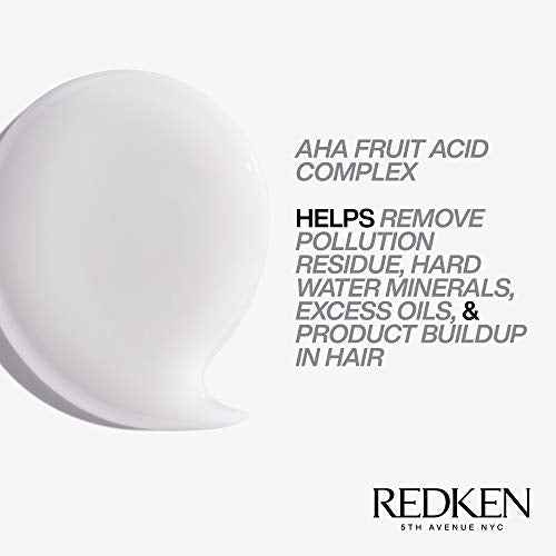 Redken Detox Hair Cleansing Cream Clarifying Shampoo For All Hair Types - Removes Buildup and Strengthens Hair Cuticle