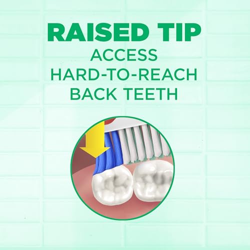 GUM Super Tip Toothbrush, Soft Bristle Toothbrush for Adults with Tongue Cleaner, Compact Head, 1ct (Pack of 12)