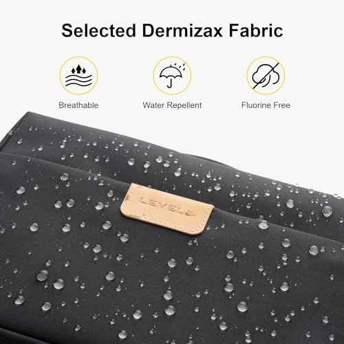 LEVEL8 Travel Toiletry Bag for Men Women, Water Repellent Shaving Bag for Toiletries Accessories, Storage Bags with Divider and Handle, Small/Black