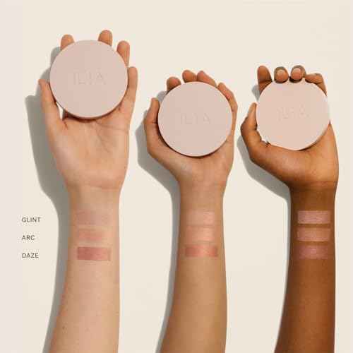 ILIA - Lightshift Cream Highlighter | Non-Comedogenic, Long-Lasting, Vegan, Cruelty-Free | Weightless, Seamless, Silky Highlighter (Glint - Soft Champagne, 0.27 oz | 7.8 g)