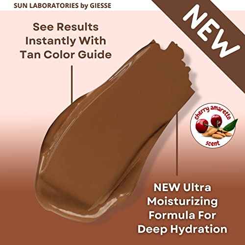 Sun Laboratories By Giesee Dark Sunsation Self Tanning Lotion 8 oz 2 Pack with Tanning Mitt - Organic Self Tanner, Sunless Tanner, Sun Labs Very Dark Tanning Lotion, Self Tanner with Mitt