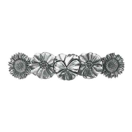 DANFORTH - Flowers Hair Barrette - Handcrafted Pewter Barrettes For Women - 3 ¨ö¡± - Made In USA