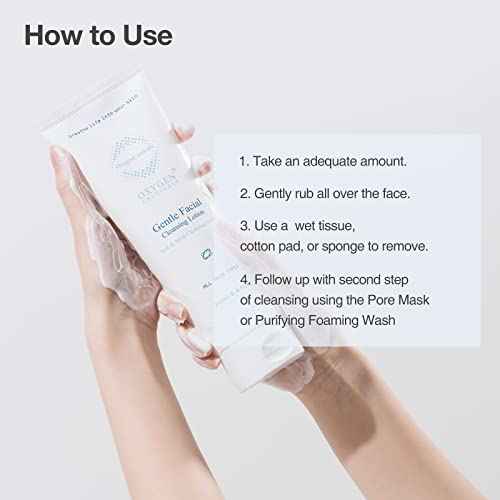 OxygenCeuticals Gentle Facial Cleansing Lotion ? Hydrating Cleanser for Sensitive & Dry Skin, Removes Makeup Residue & Impurities Without Greasy Feel, Enriched with Botanic Oils 8.8 fl.oz (250ml)
