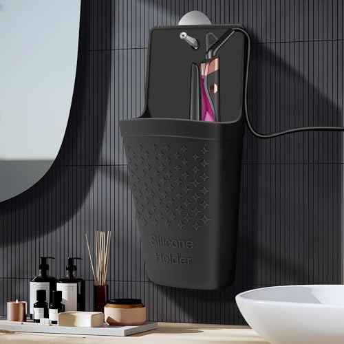 Heat Resistant Silicone Hair Iron Mat and Pouch,Portable Travel Hair Straightener Mat and Holder for Hair Styling Tools.1 Pack.(Black)