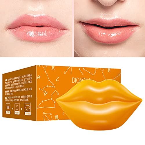 20PCS Lip Mask, Lip Sleep Mask Reduces Lip Lines and Restores Moisture, Moisturizing Plumping Lip Treatment Gel Treatment Lip Masks for Dry Lips (Cherry)