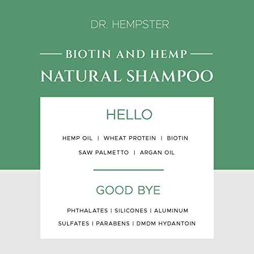 Biotin & Hemp Natural Shampoo 2 Pack - Thinning Hair and Hair Loss Treatment - Volumizing Treatments for Women and Men - Hair Growth Shampoo - Paraben & Sulfate Free - for All Hair Types