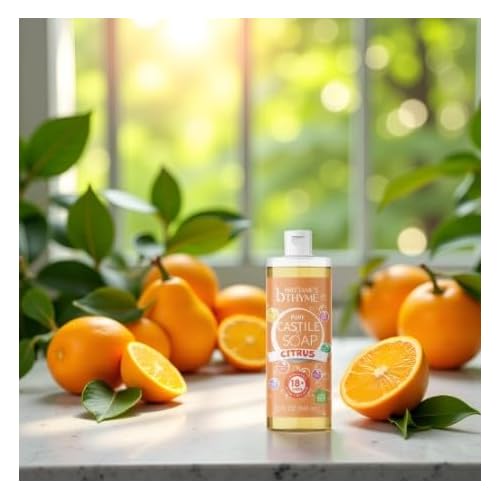 Brittanie's Pure Castile Liquid Soap Citrus ? 2 Pack (32oz Each) | Natural, Organic, Multi-Purpose Soap for Body, Face, Home & Pets | Vegan, Sulfate-Free, Made in USA