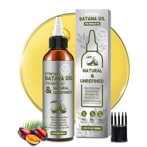 100% Natural Raw Batana Oil for Hair Growth, Dr Sebi Hair Growth Oil From Honduras, Thicker & Stronger Hair, Prevents Hair Loss, Eliminates Split Ends 4.23 Fl Oz (Pack of 1)