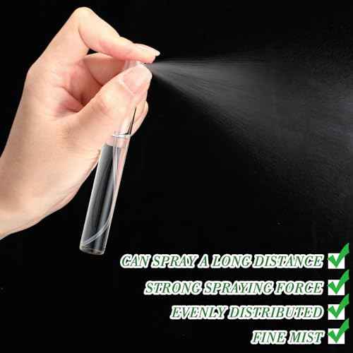 Tanlade 300 Pcs 10ml Mini Spray Bottles Clear Glass Perfume Atomizer Sprayer Bottles Portable Perfume Travel Refillable Bottle for Travel Pocket Dispenser Container