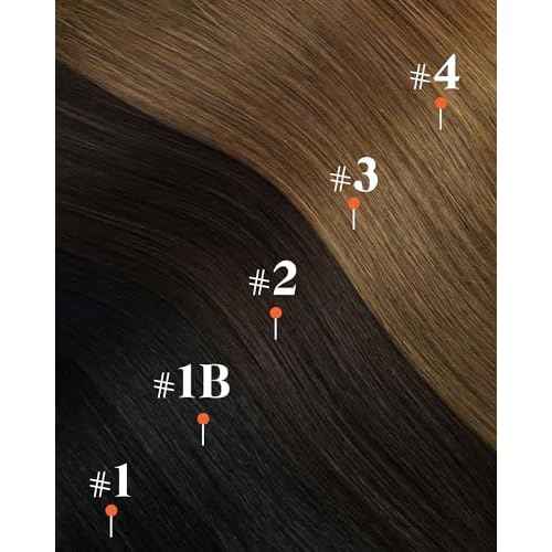 Sunny Hair Clip in Hair Extensions Straight Human Hair Clip in Extensions Remy Clip in Hair Extensions Real Human Hair Extensions Clip ins Full Head Dark Brown Color 2 18inch