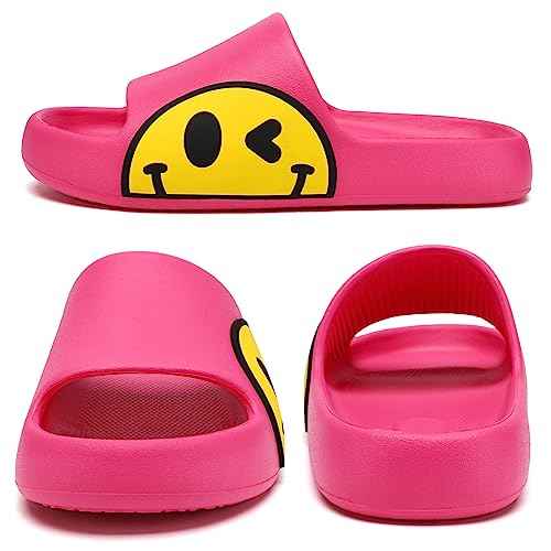 Sandals for Girls and Boys,Mens Slippers Sandals for Women,EVA Anti-Slip Indoor & Outdoor Kids Slippers Smile Face Open Toe Spa Bath Pool Gym House Casual Shower Shoes