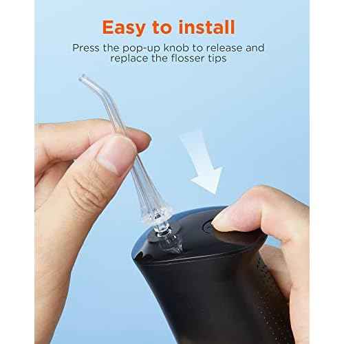 Bitvae C5/C6 Water Flosser Replacement Tips for Teeth Cleaning, Standard Water Dental Flosser Jet Tips, 4 Pieces