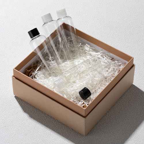 Tekson Plastic Travel Bottles 3.4 oz, Travel Size Containers for Shampoo, Empty Mouthwash Bottles with Clear Screw Cap (100ml, Clear)