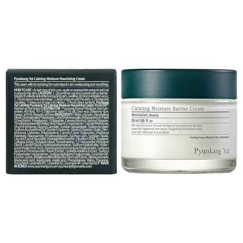 Pyunkang Yul PKY Calming Moisture Nourishing Cream Instantly Soothes Sensitive Skin, Face Moisturizer for Healthy Skin Vitality with Collagen, Vegan, Korean Skincare (1.69 Fl. Oz, 50ml)