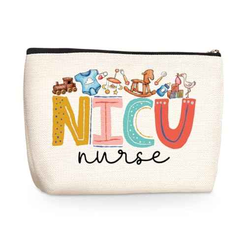 Nurse Gifts Cute NICU Nurse Gifts RN Makeup Bag Cosmetic Bag Nurse Accessories for Work Nurse Bag for Women Nurse Team Nursing Graduation Gifts Birthday Christmas Nurse Week Appreciation Gift