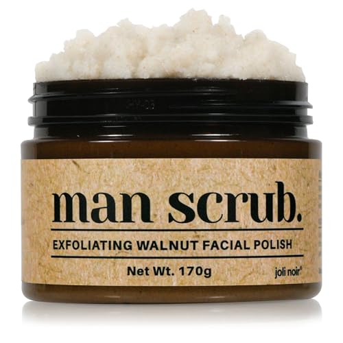 Walnut Face Scrub for Men ? Gritty Exfoliating Facial Cleanser with Natural Oils Walnut Powder, Deep Clean, Clears Pores, Smooths Texture, Helps Men's Acne-Prone Skin ? Non-Comedogenic, Cruelty-Free