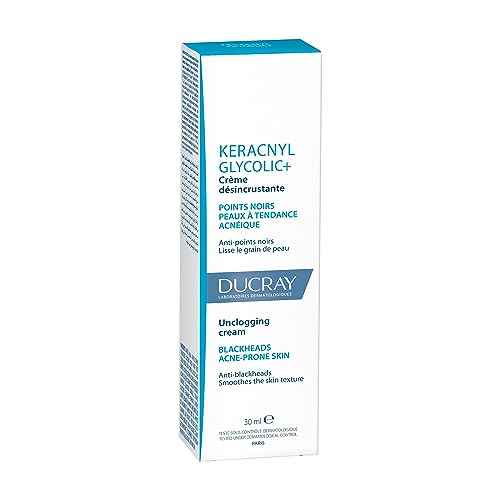 Ducray Keracnyl Glycolic+ Unclogging Cream 30ml Unclogging cream against black heads and acne prone skins.