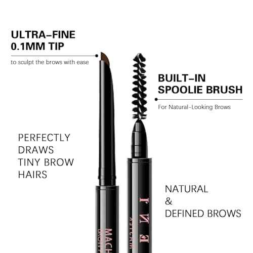 Microblading Eyebrow Pencil, Eyebrow Retractable Definer Pencil, Long Lasting Eye Brow Pencil, Angled Precision Tip, 0.1MM Ultra Slim Eyebrow Makeup, Waterproof, Smudgeproof (05 DEEP BROWN)