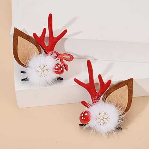 TOECWEGR Christmas Reindeer Antlers Headband Hair Clips Hair Hoop Girl Holiday Beauty Headdress