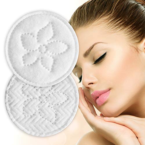 Premium 100% Cotton Rounds (300 Count) - Soft and Gentle Makeup Remover and Cleansing Pads for Face, Nail, and Personal Care - Absorbent, Textured, Lint-Free, and Hypoallergenic