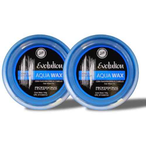 SLIK Aqua Wax Water-Based Hair Styling Wax 140g / 4.9oz - Strong Hold, Frizz Control, Easy Wash Out - Unisex Hair Wax for Men, Women, Teens, and Kids - 2 Packs