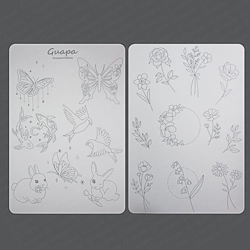 2 Pcs Tiny Tattoo Practice Skins, Small Deluxe Mini Silicone Finger Semi Permanent Tattoo Latex Pad for Training (Tiny #2 - White Pad -2PCS)