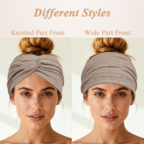 Wide Headbands For Women Extra Large Headband Twisted Knot Head Bands For Women's Hair Band Turban Accessories 6 Pack