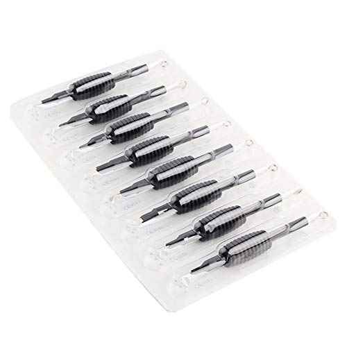 50PCS Disposable Sterilized Conjoined Tattoo Needles and Tubes Grip 5RL(19mm)