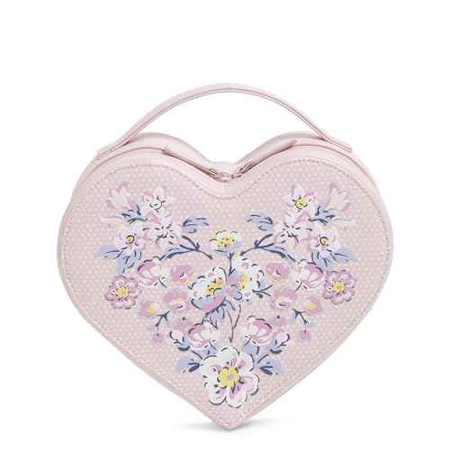 Vera Bradley Novelty Cosmetic Makeup Organizer Bag, Mon Amour Soft Blush