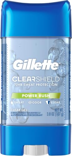 Gillette Anti-Perspirant Deodorant Clear Gel, Power Rush 3.8 oz