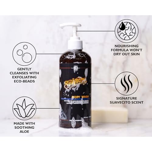 Suavecito Men's Body Wash 16 oz. Exfoliating Deep Cleaning Showering Original Fragrance